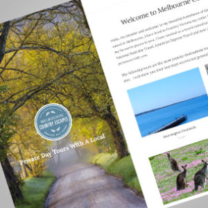 image of tourism brochure with provincial feel
