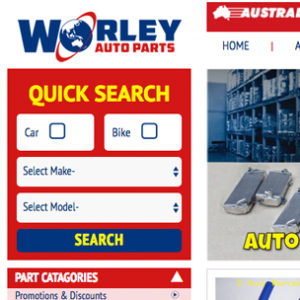 image of car parts website design
